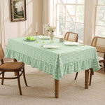 nappe table carreaux vert blanc classique réutilisable machine 100x140cm cuisine mariage fête