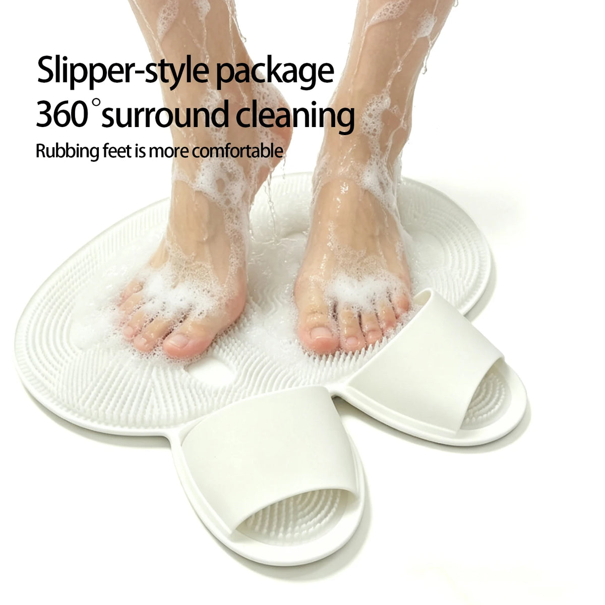 tapis bain silicone noir blanc respectueux environnement texture rugueuse motif souriant moderne adhésif tongs