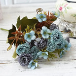 bouquet fleurs artificielles soie mariage décoration maison extérieur blanc rose vert classique