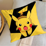 taies d'oreiller imprimées pikachu pokémon décoratives pop art cartoon lit voiture 45x45 cm