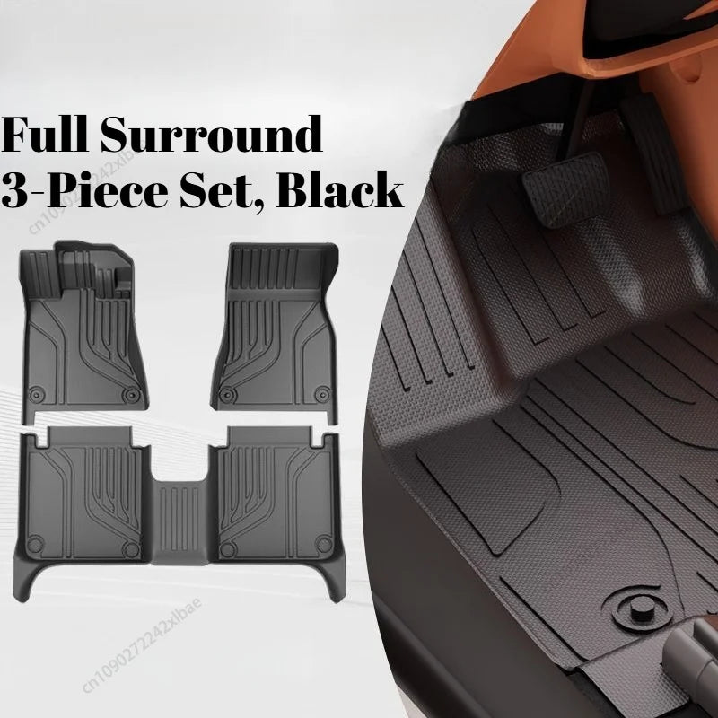 tapis sol anti dérapant noir rayures horizontales moderne volvo ex30