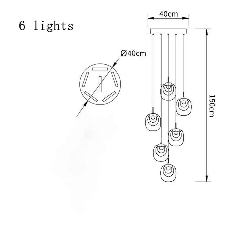 suspension lumineuse moderne transparent dorée fine élégante chaînes métalliques ampoules incluses