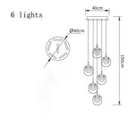 suspension lumineuse moderne transparent dorée fine élégante chaînes métalliques ampoules incluses