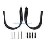 supports rideaux argenté noir vis included moderne décoratif fixation murale