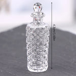 miniatures bouteilles verre transparent texturé vintage bouchons liège couvercle verre