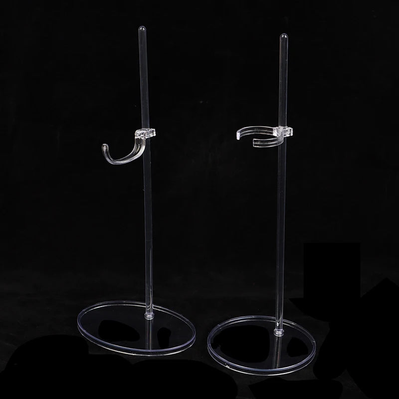 support poupée articulé plastique beige classique figurines 1/6 tringle base circulaire transparent