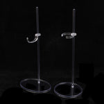 support poupée articulé plastique beige classique figurines 1/6 tringle base circulaire transparent