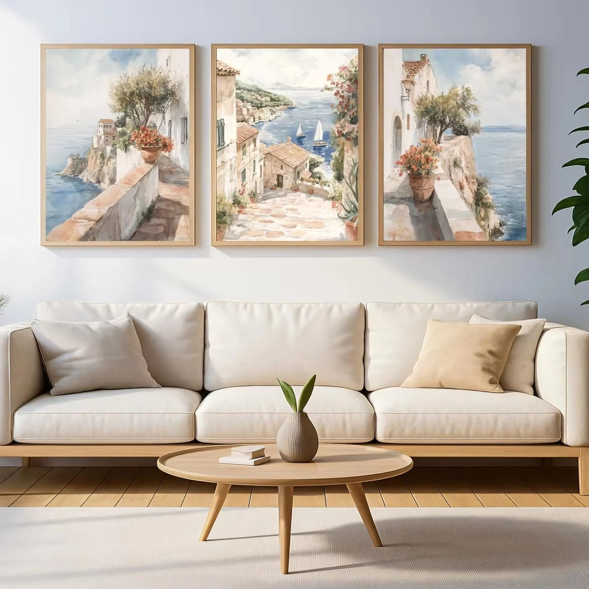 toiles d'art aquarelle paysages urbains naturels multicolore classique sans cadre