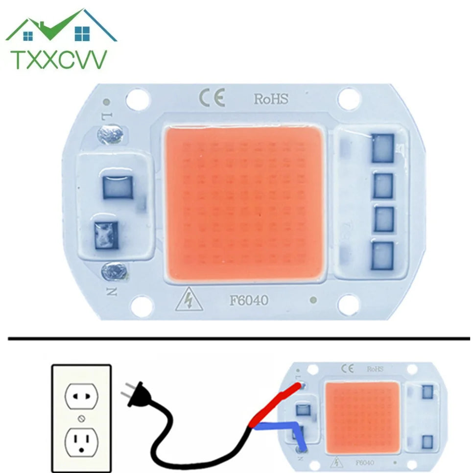 plaque led cob 20w 30w 50w blanc full spectrum smart ic éclairage moderne diy