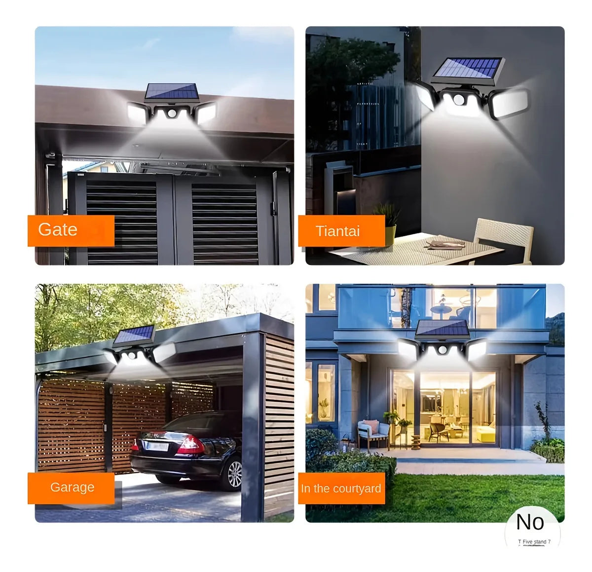 lampe solaire murale ip55 led noir blanc panneaux solaires capteur mouvement contemporaineextérieur