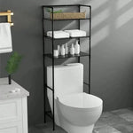 étagère salle bain noir blanc moderne couches paniers serviettes produits toilette grande capacité