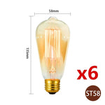 ampoule edison filamente spiral dorée vintage 360° lumens e27 transparente