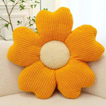 coussin décoratif fleurs relief polyester moderne orange vert rose beige marronclair