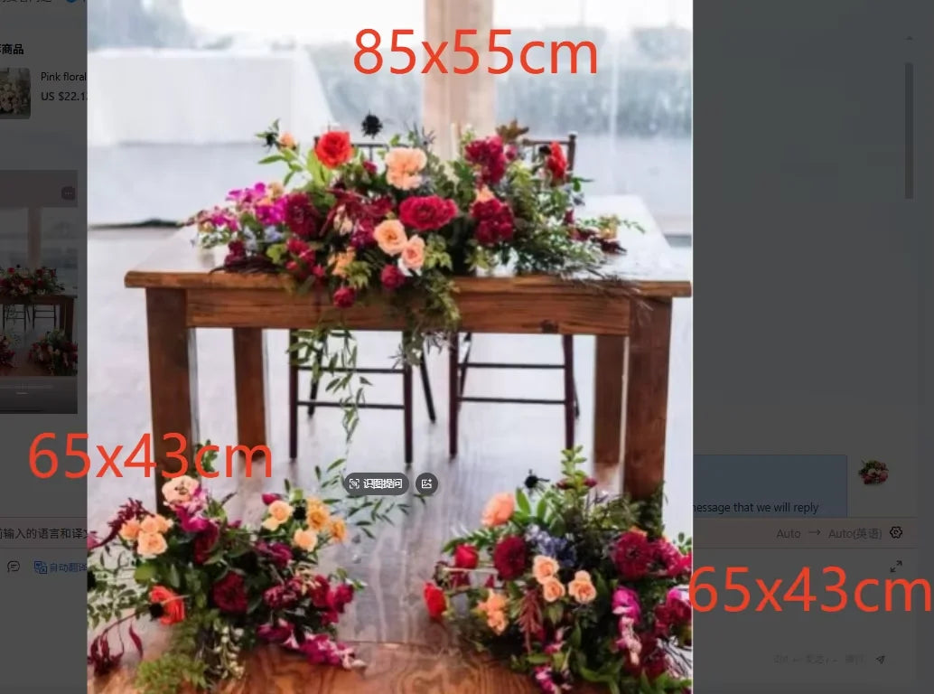 bouquet artificiel rose feuilles vertes mariage anniversaire baby shower extérieur classique fleurs variées