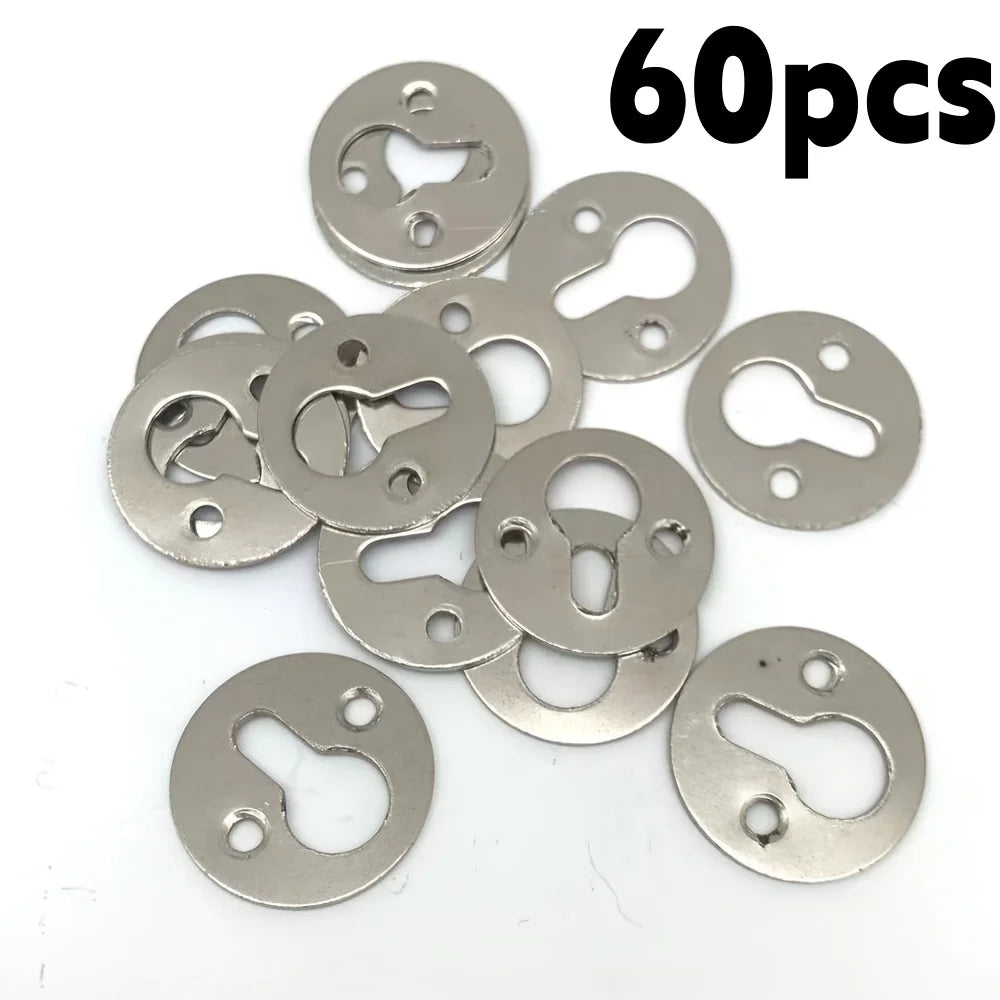 crochets ronds métalliques 25mm industriels supports muraux photos meubles 60pcs fixations utilitaires