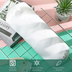coussin voyage literie cou blanc satiné antistatique minimaliste moderne 40cm 15cm