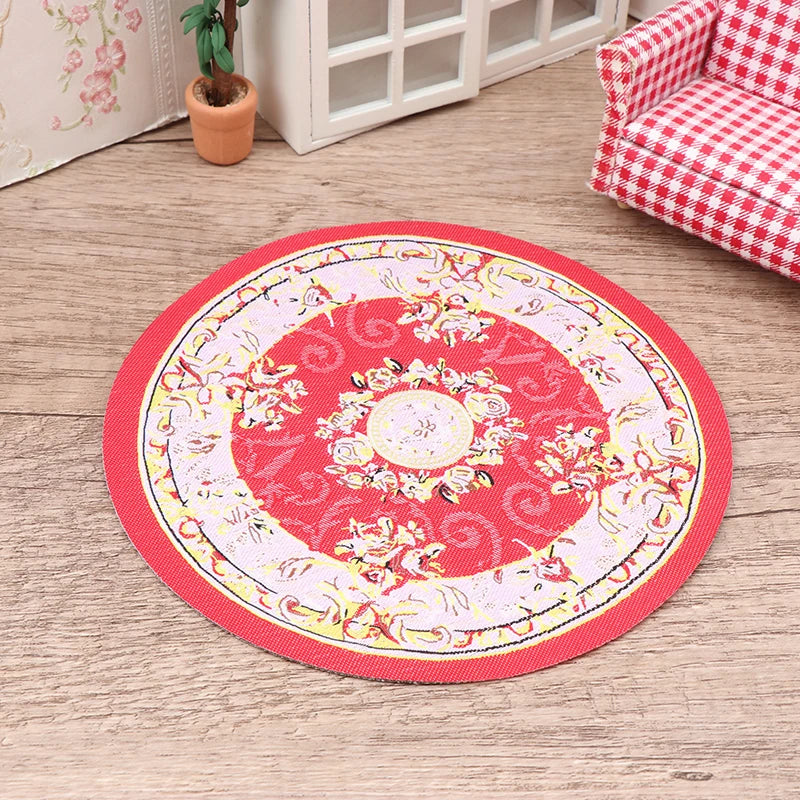 tapis peluche floral rouge bleu vert rose classique sports enfants maison poupée