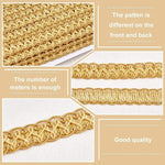ruban tressé polyester doré tissage géométrique texturé 15mm large 12m longueur