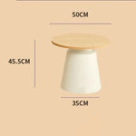 table basse moderne minimaliste bois rond marocain artificial board centralisée