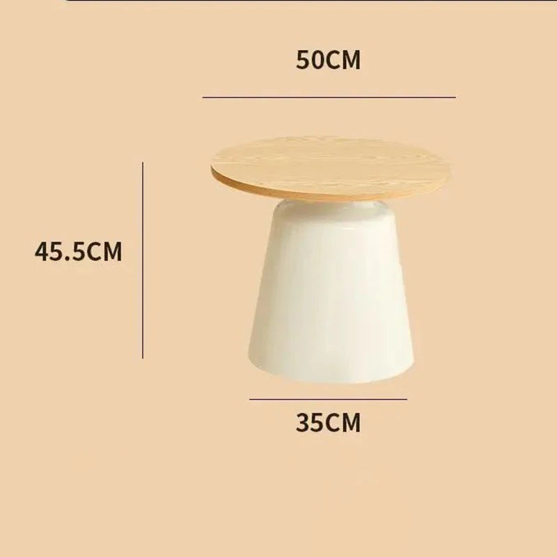 table basse moderne minimaliste bois rond marocain artificial board centralisée