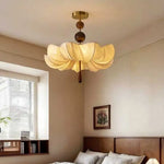 lampe suspendue tissu plissé moderne élégante blanc doré marron 249 2000 lumens 90 260V