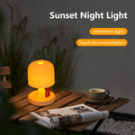 lampe table moderne rechargeable led orange beige interrupteur tactile chambre décoration maison