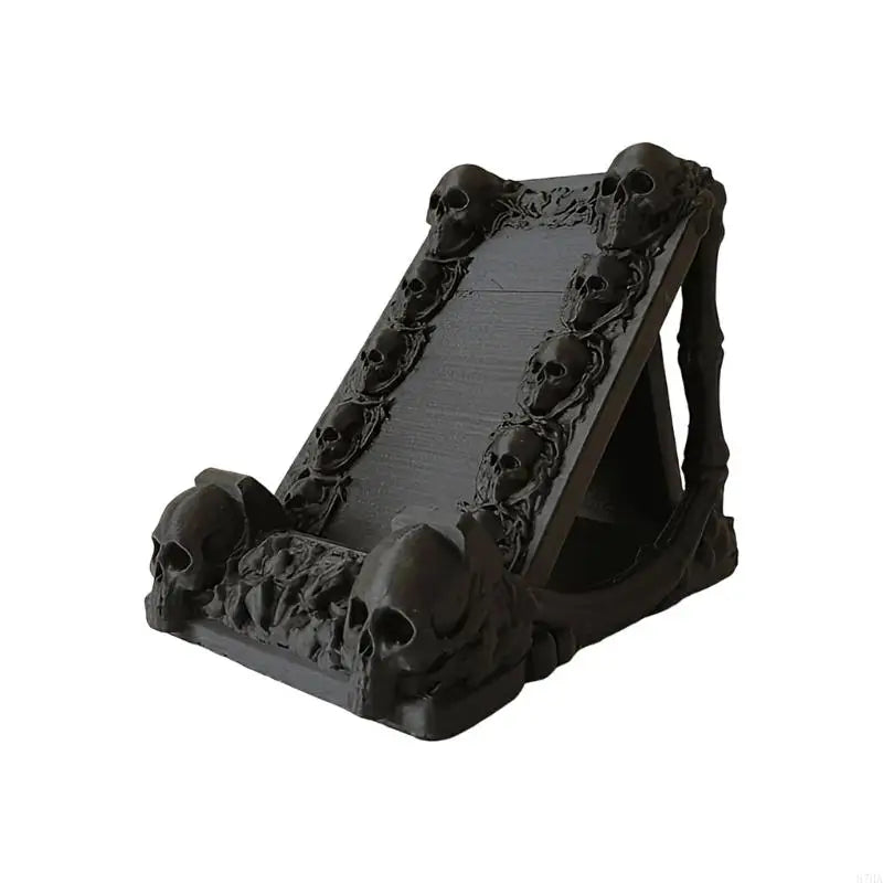 support téléphone gothique crâne os décoration noir texture 3D macabre