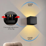 appliques murales modernes led éclairage chambre salon extérieur 120° diffusion lumière blanche jaune