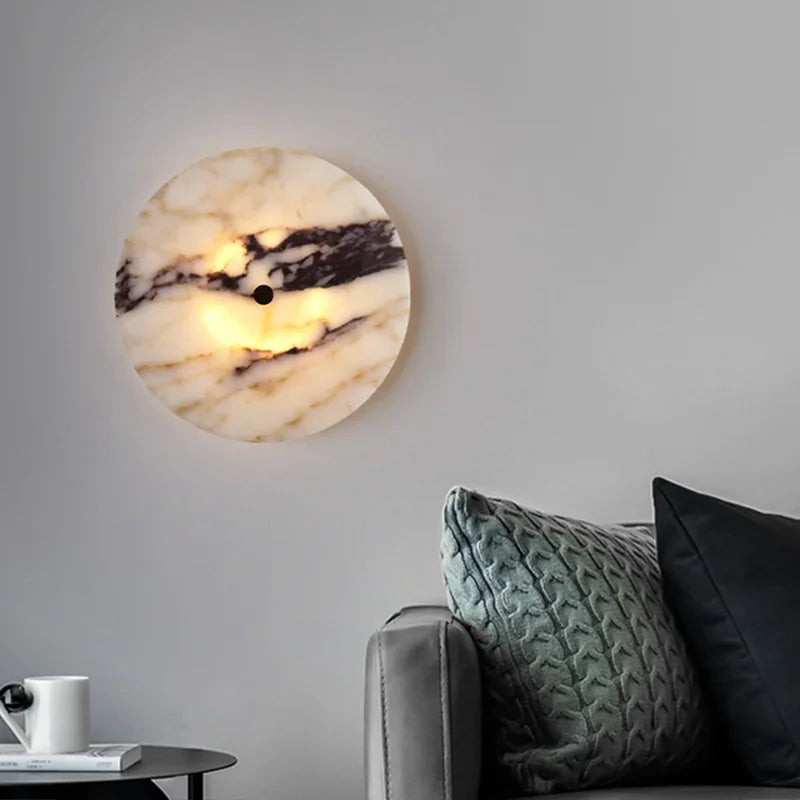 lampe murale moderne marbre blanc noir beige led 2000 82000lm 90 260v toucher
