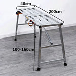 table pliante argentée structure métallique moderne poignées anti dérapante pliante portative