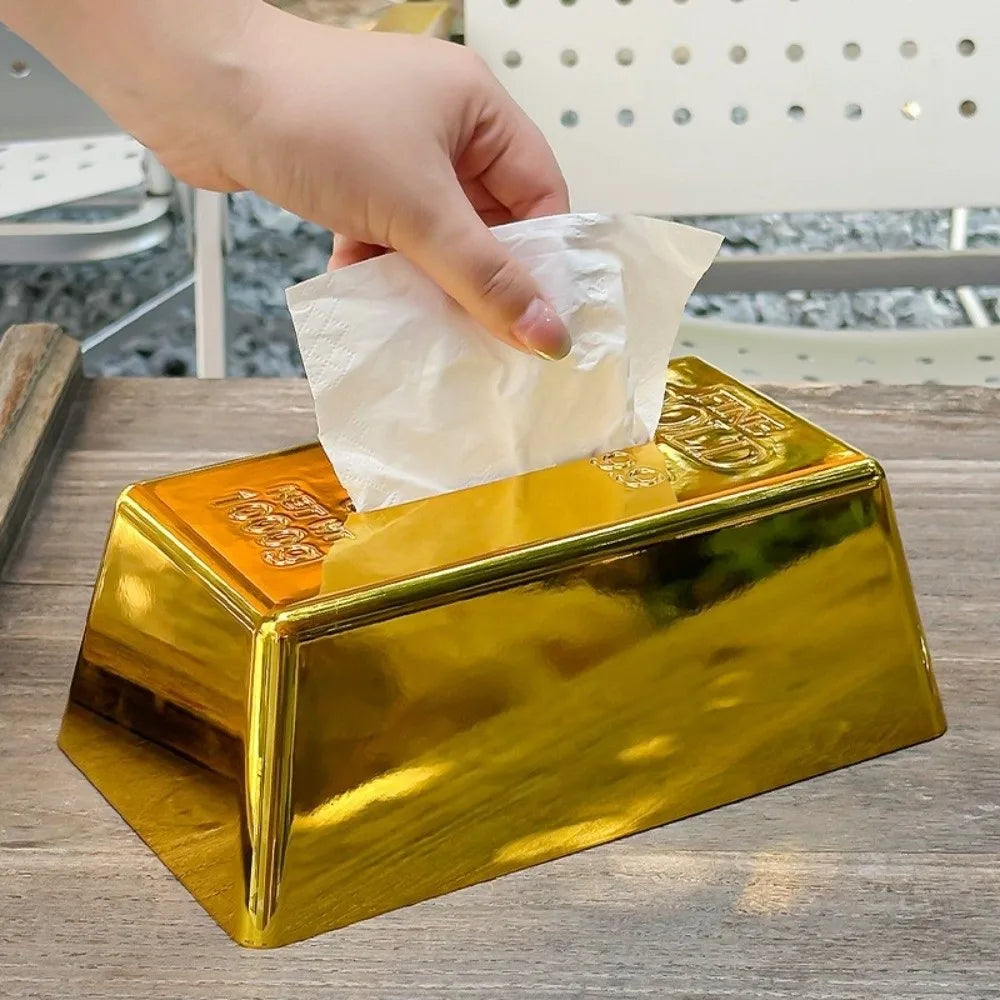 boîte mouchoirs or brillant moderne imprimé fine gold 9999 net 1000g