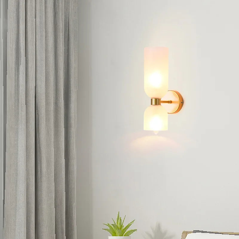 lampe murale contemporaine verre poli argent doré noir blancversible minimaliste chambre salon