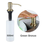 distributeur savon liquide main moderne noir cuivre bronze rouge minimaliste fixations bouteille 500ml