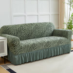housse canapé universelle jacquard rayures horizontales moderne protection tissu élastique salon intérieur