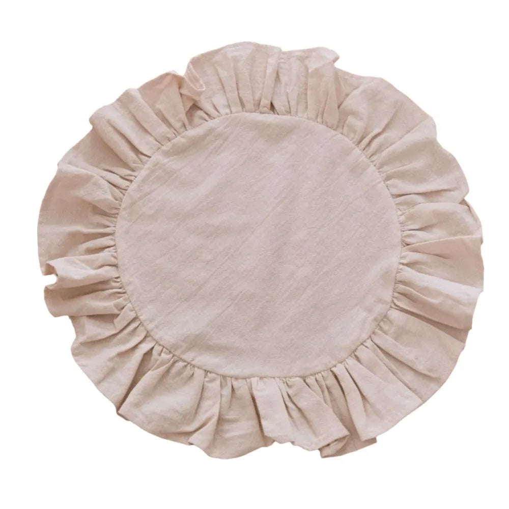 serviettes table décoratives rose clair vert pastel beige rustiques douces plissées table mariage