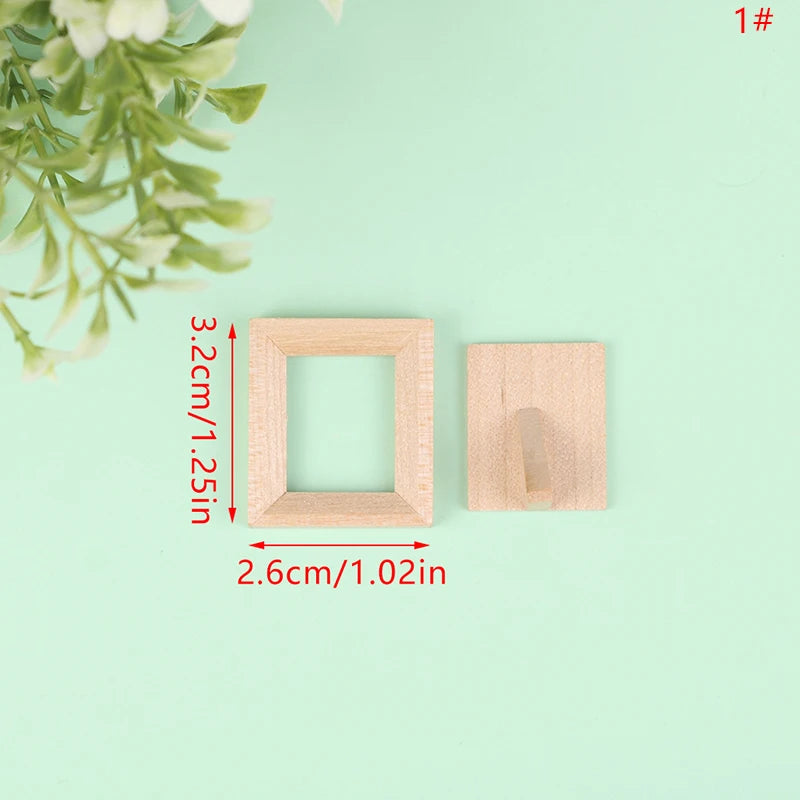 cadres photo bois naturel classiques tringle support enfants decoration maison jouets minimaliste
