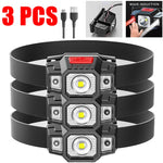 lampe frontale led rechargeable usb modes éclairage camping pêche nuit escalade chasse couleur noir