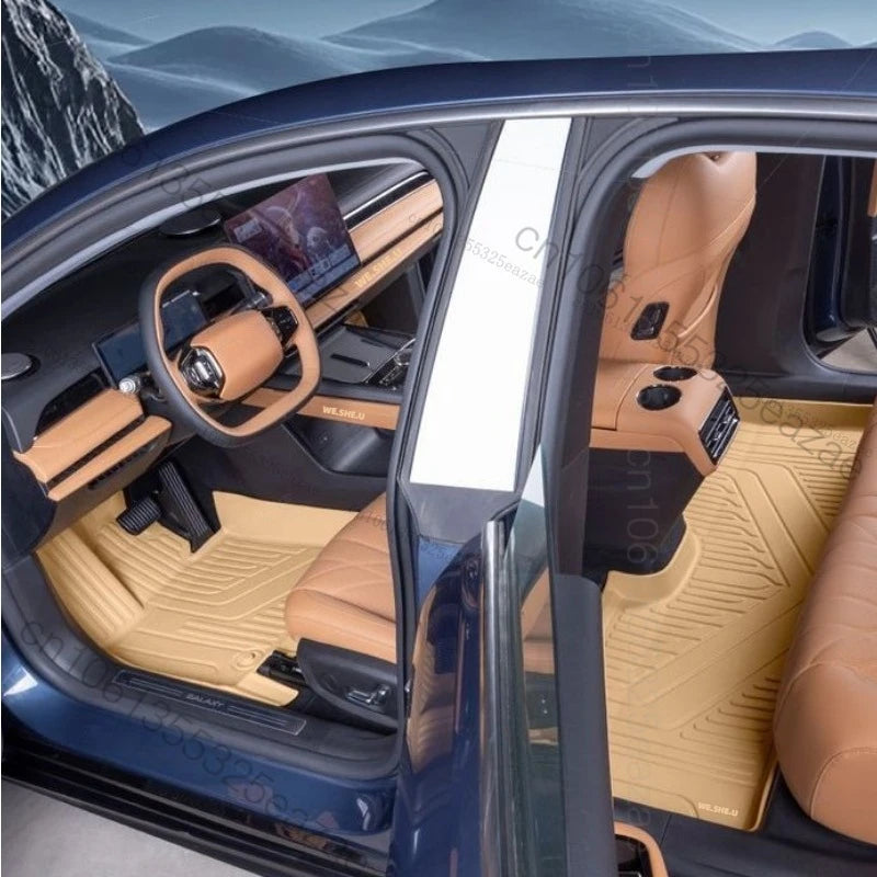 tapis sol voiture beige rayures moderne clips antidérapant fibre synthétique tout temps