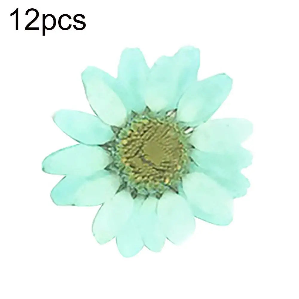 fleurs artificielles modernes décoration maison bleu vert blanc rayonnantes pétales opaquesintérieur