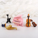 décoration miniature piano figurine résine marron orange noir réaliste texture relief opacité