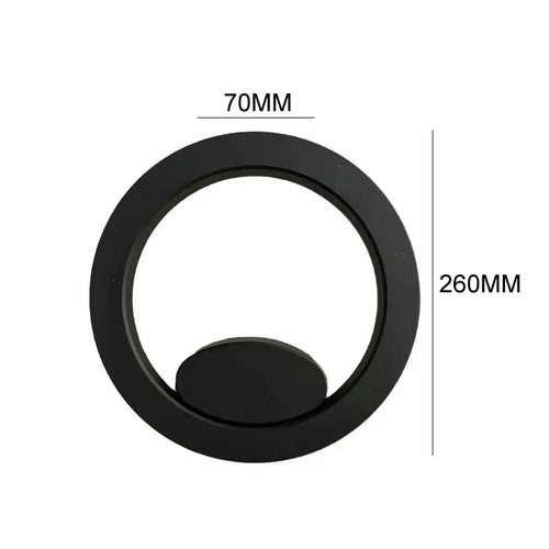 applique murale led moderne noir fixée mur salle manger chambre entrée étude 14w 16w