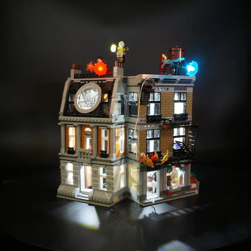 bâtiment modulable brique fenêtres portes meubles intérieurs éclairage led urbain fantaisie sciencefiction