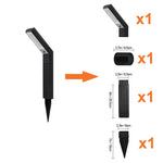 lumière solaire ip65 led jardin extérieur moderne noire 83cm ip65