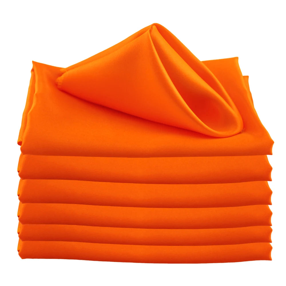 serviettes table satin carrées mariage décoration fête couleur unie classique
