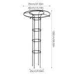 support plante grimpante métal noir structure circulaire annneau horizontal moderne jardin 150cm