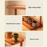 étagère bois moderne deux niveaux support cuisine salon 30cm 40cm boîte rangement vis fixés