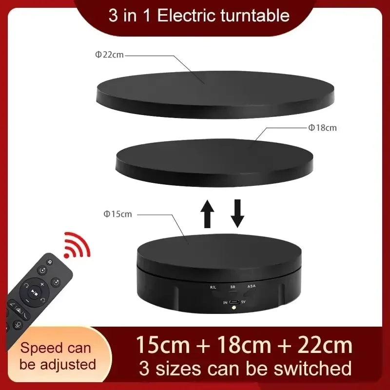 tourne disque électrique moderne noir blanc rechargeable télécommande