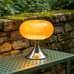 lampe table verre orange moderne base métallique lumière douce décoration chambre coréen filaments led