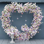 arche décoration mariage fleurs artificielles cœur violet anniversaire extérieur classique événement table decoration
