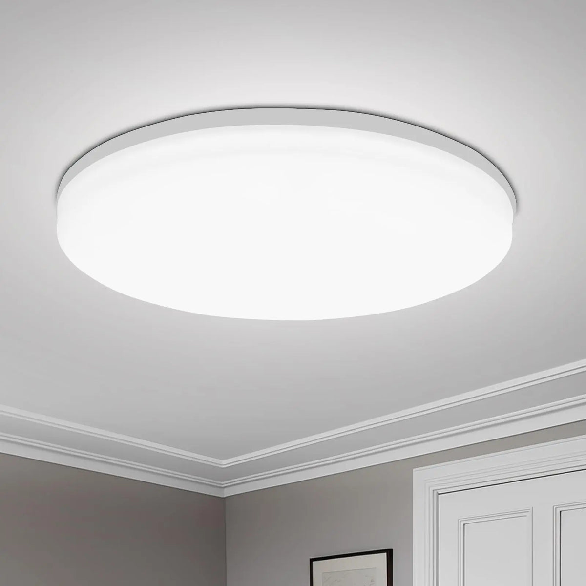 plafonnier led moderne blanc ultrafin facile 15cm 18cm 23cm 30cm